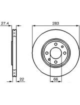 BOSCH 0 986 478 834 Тормозной диск