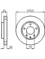 BOSCH 0 986 479 016 Тормозной диск