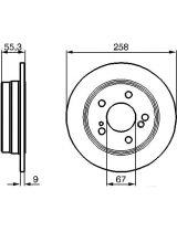 BOSCH 0 986 478 188 Тормозной диск
