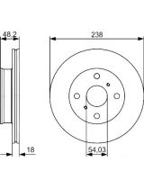 BOSCH 0 986 479 R75 Тормозной диск