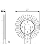 BOSCH 0 986 479 900 Тормозной диск