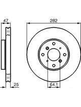 BOSCH 0 986 478 982 Тормозной диск