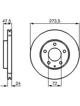 BOSCH 0 986 479 034 Тормозной диск
