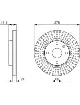 BOSCH 0 986 479 649 Тормозной диск