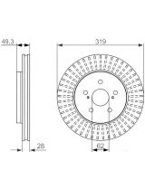 BOSCH 0 986 479 722 Тормозной диск
