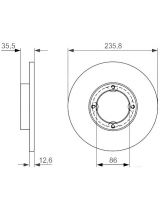 BOSCH 0 986 479 898 Тормозной диск