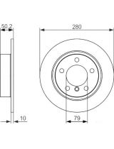 BOSCH 0 986 479 728 Тормозной диск