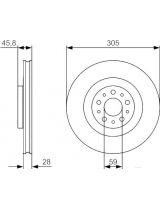 BOSCH 0 986 479 736 Тормозной диск