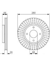 BOSCH 0 986 479 737 Тормозной диск