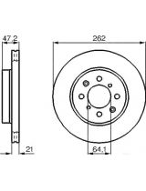 BOSCH 0 986 478 657 Тормозной диск