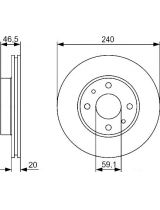 BOSCH 0 986 479 S74 Тормозной диск