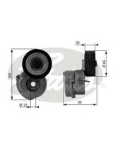 GATES T38440 Ролик натяжной поликлинового