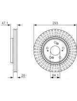 BOSCH 0 986 479 456 Тормозной диск передний