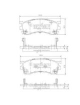 NIPPARTS J3603038 Колодки дисковые 4 шт