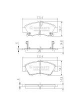 NIPPARTS J3604034 Колодки дисковые 4 шт
