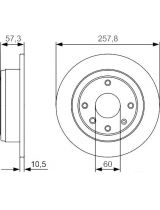 BOSCH 0 986 479 985 Тормозной диск задний