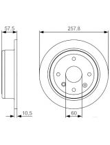 BOSCH 0 986 479 S08 Тормозной диск задний