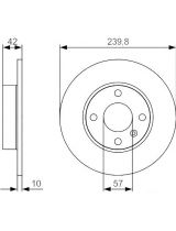 BOSCH 0 986 479 S52 Тормозной диск задний