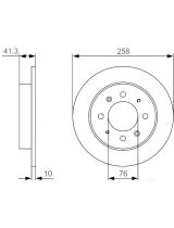 BOSCH 0 986 479 S57 Тормозной диск задний