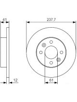 BOSCH 0 986 479 S45 Тормозной диск передний