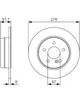 BOSCH 0 986 479 S96 Тормозной диск задний
