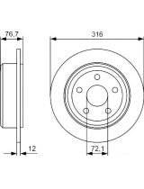 BOSCH 0 986 479 R08 Тормозной диск задний