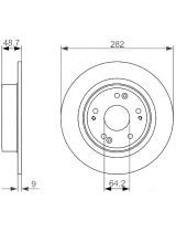 BOSCH 0 986 479 738 Тормозной диск задний