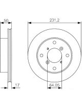 BOSCH 0 986 479 R96 Тормозной диск передний