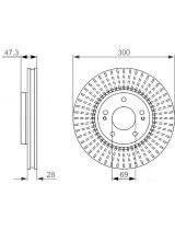 BOSCH 0 986 479 595 Тормозной диск