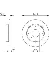 BOSCH 0 986 479 966 Тормозной диск