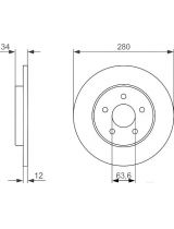 BOSCH 0 986 479 934 Тормозной диск