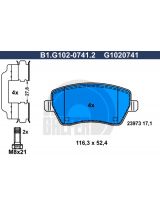 GALFER B1-G102-0741-2 Колодки дисковые 4 шт