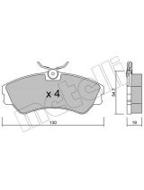 METELLI 22-0162-0 Колодки дисковые комплект