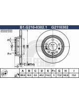 GALFER B1-G210-0302-1 Тормозной диск