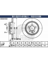 GALFER B1-G211-0158-1 Тормозной диск