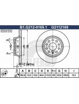 GALFER B1-G212-0169-1 Тормозной диск