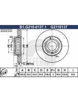 GALFER B1-G218-0137-1 Тормозной диск