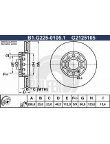 GALFER B1-G225-0105-1 Тормозной диск