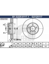 GALFER B1-G225-0117-1 Тормозной диск