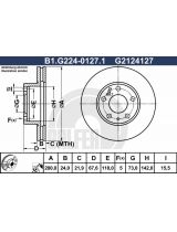 GALFER B1-G224-0127-1 Тормозной диск