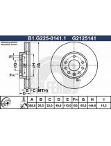 GALFER B1-G225-0141-1 Тормозной диск