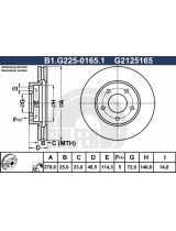 GALFER B1-G225-0165-1 Тормозной диск