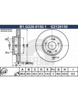 GALFER B1-G226-0150-1 Тормозной диск