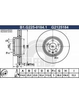 GALFER B1-G225-0184-1 Тормозной диск