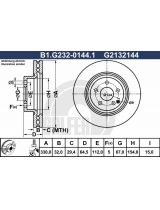 GALFER B1-G232-0144-1 Тормозной диск