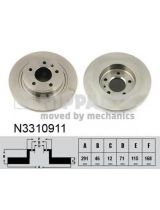 NIPPARTS N3310911 Тормозной диск