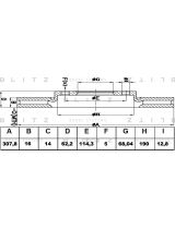 BLITZ BS0307 Тормозной диск