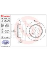 BREMBO 08.A355.11 Тормозной диск с покрытием