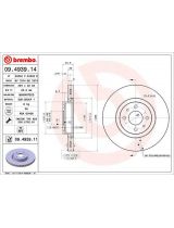 BREMBO 09.4939.11 Тормозной диск с покрытием