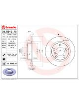 BREMBO 08.B649.11 Тормозной диск с покрытием